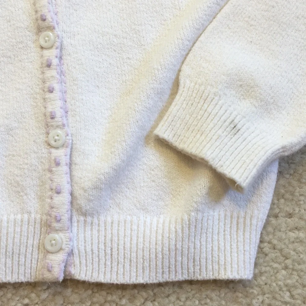 Gap knit embroidered cardigan